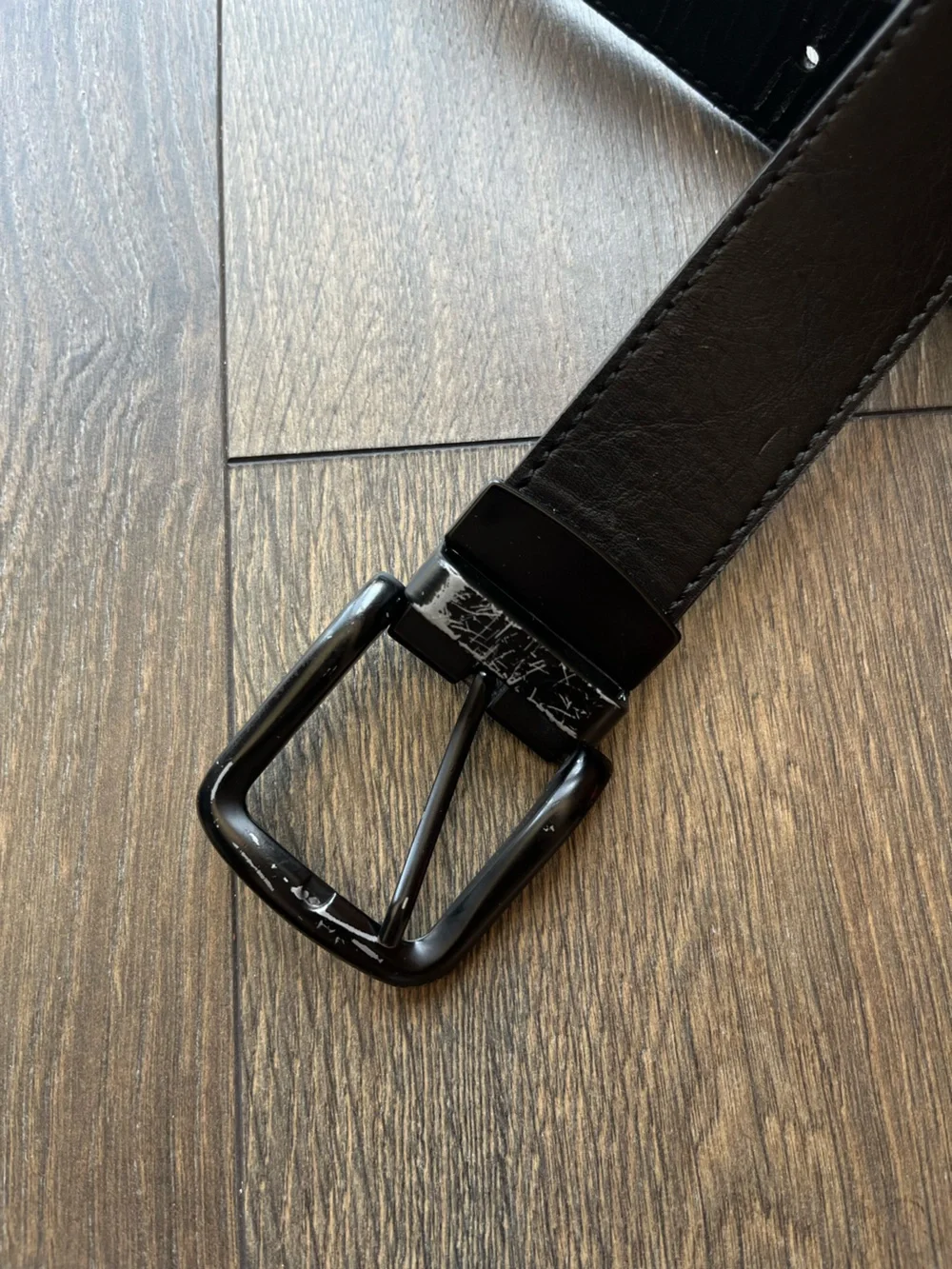 Black Imitation Leather Belt